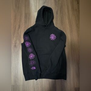 The North Face Black Hoodie with Purple Accents